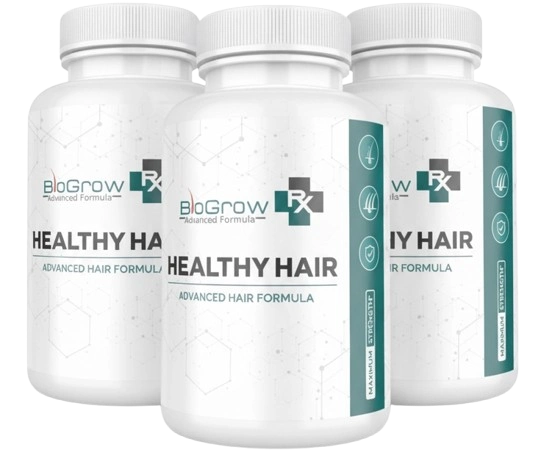 BioGrow hair growth supplement bottles